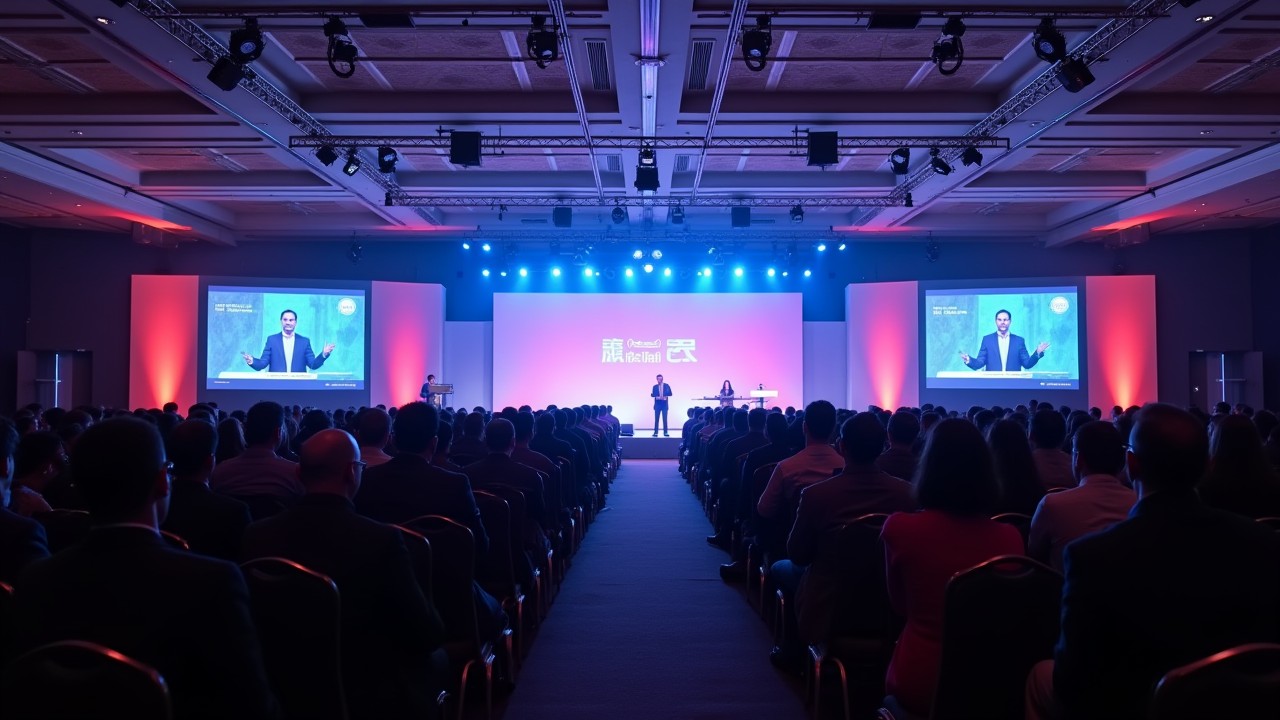 Upscale corporate conference setup in India, managed by RMG MILEAGE LLP